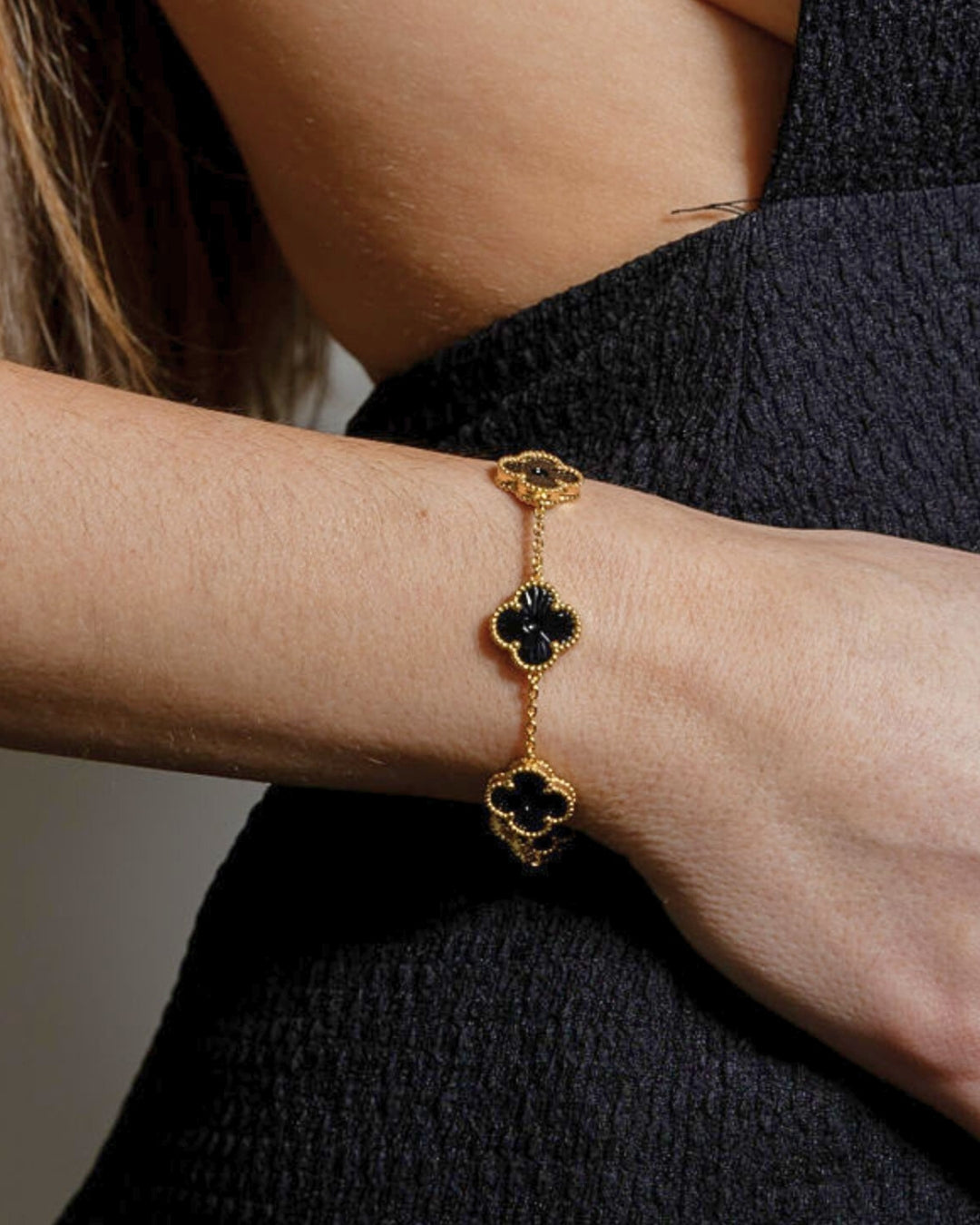 Karma Luxe Bracelet Gold Black Onyx
