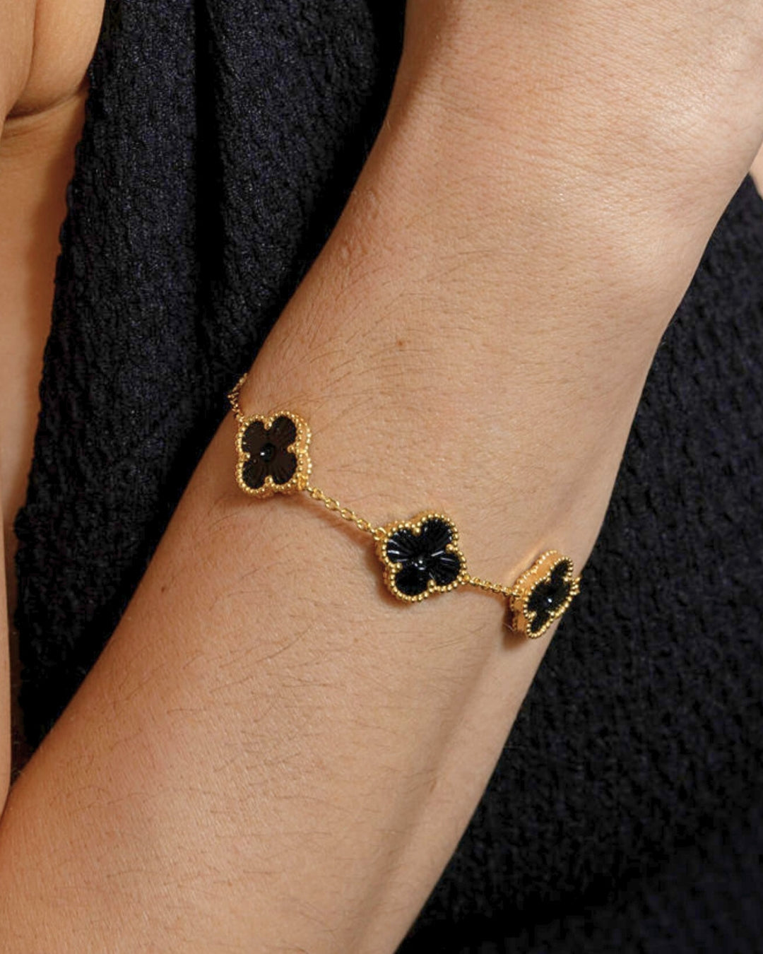 Karma Luxe Bracelet Gold Black Onyx