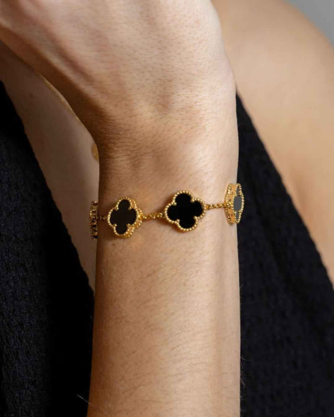 Karma Luxe Bracelet Gold Black Onyx