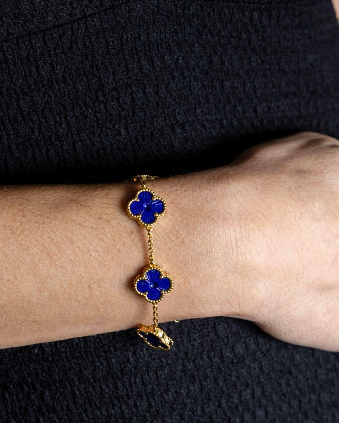 Karma Luxe Bracelet Gold Lapis Lazuli Blue
