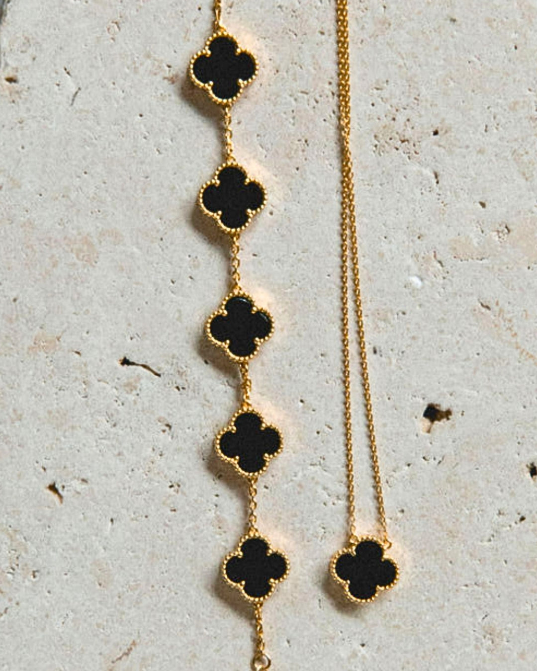 Karma Luxe Bracelet Gold Black Onyx