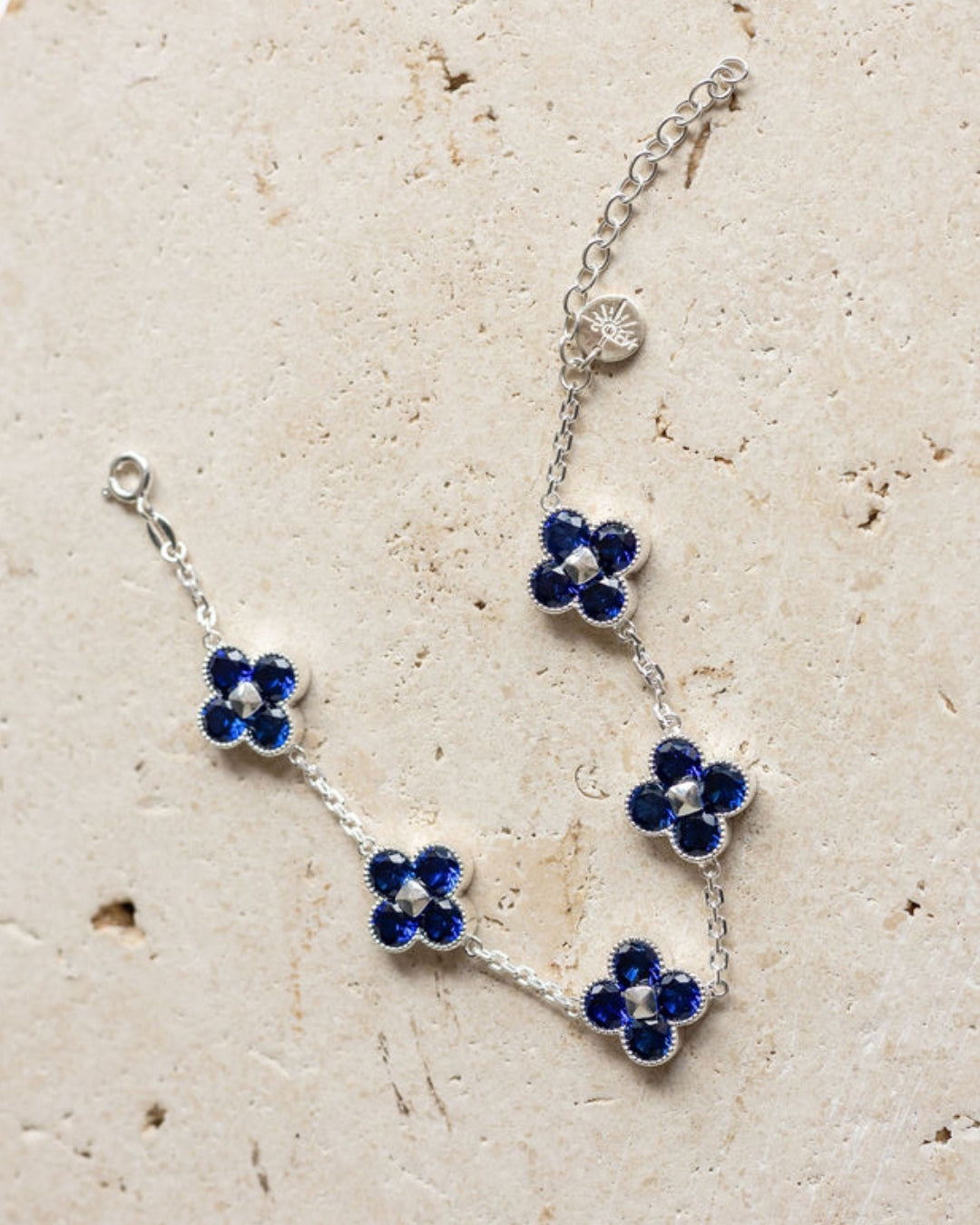 Karma Abundance Bracelet Silver Blue