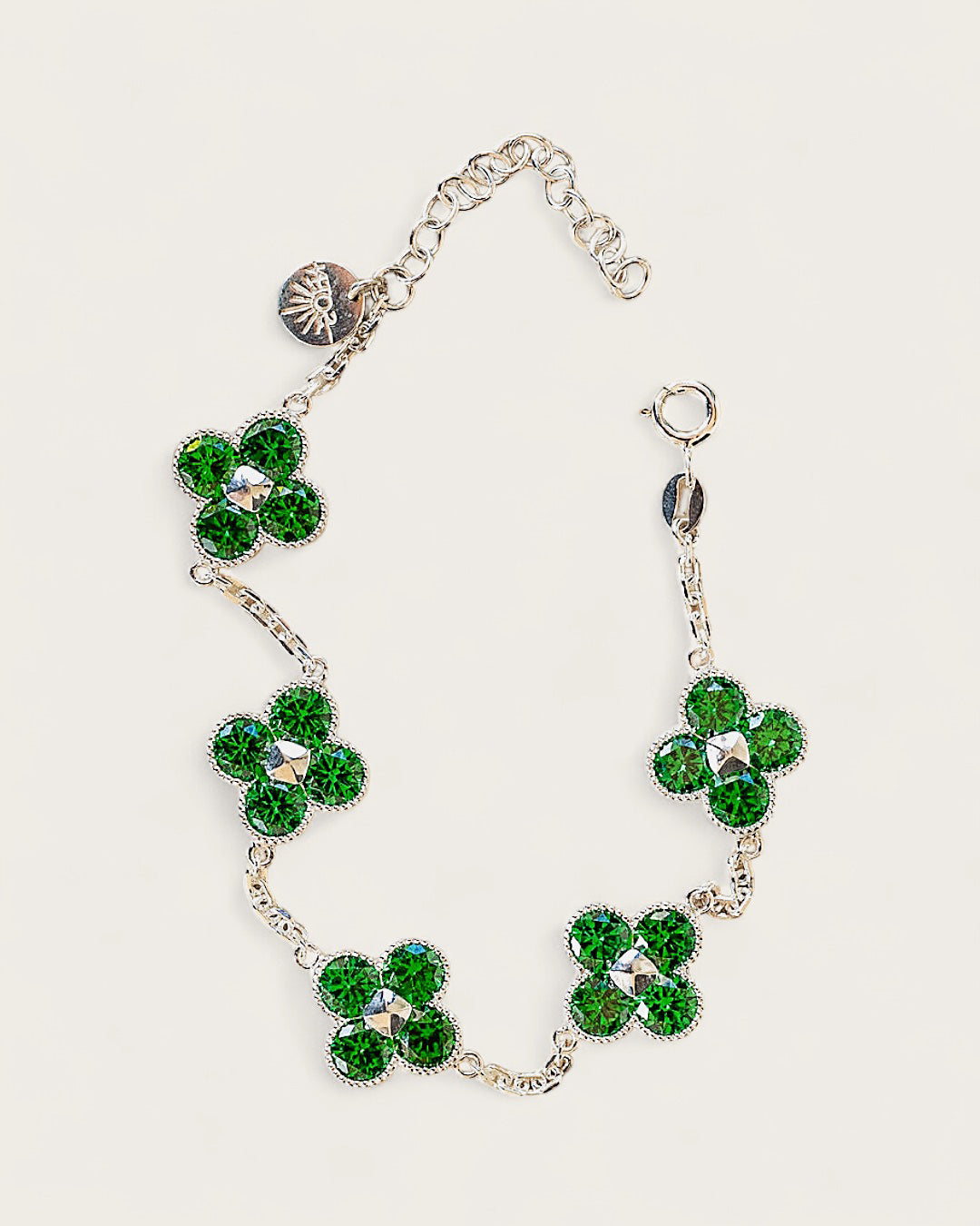 Karma Abundance Bracelet Silver Green