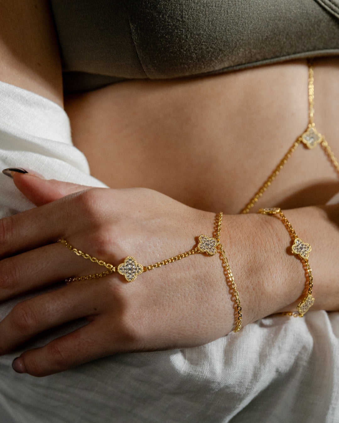 Prosperity Crystal Bracelet in Gold