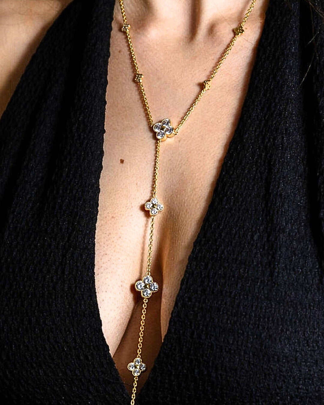 Abundance Body Chain Gold Crystal