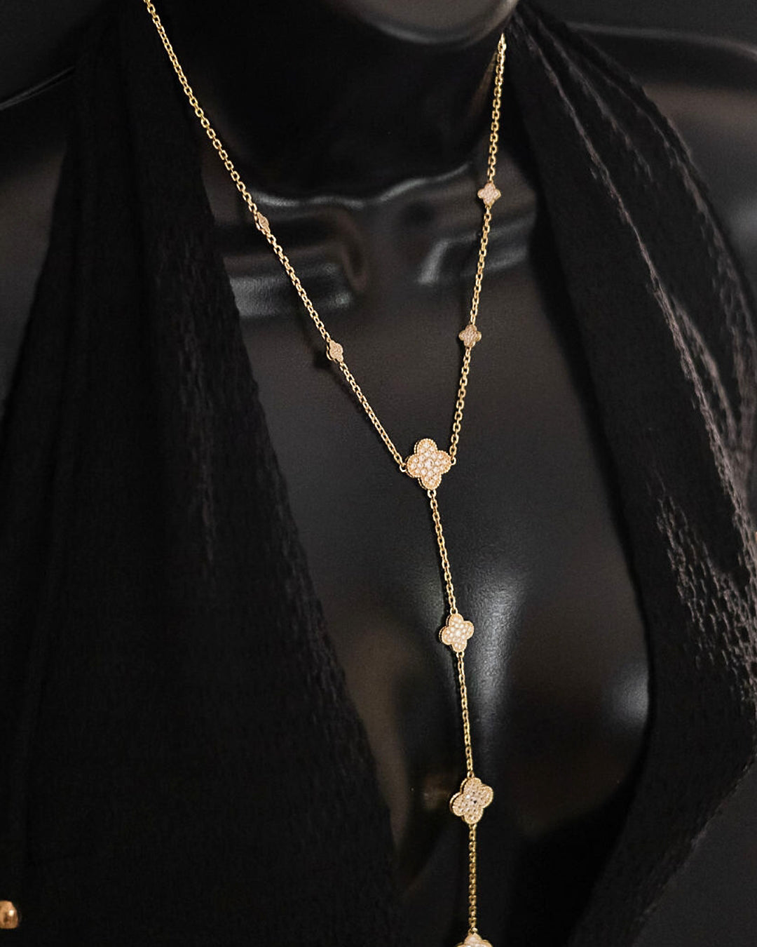 Prosperity Crystal Body Chain in Gold